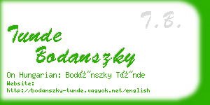 tunde bodanszky business card